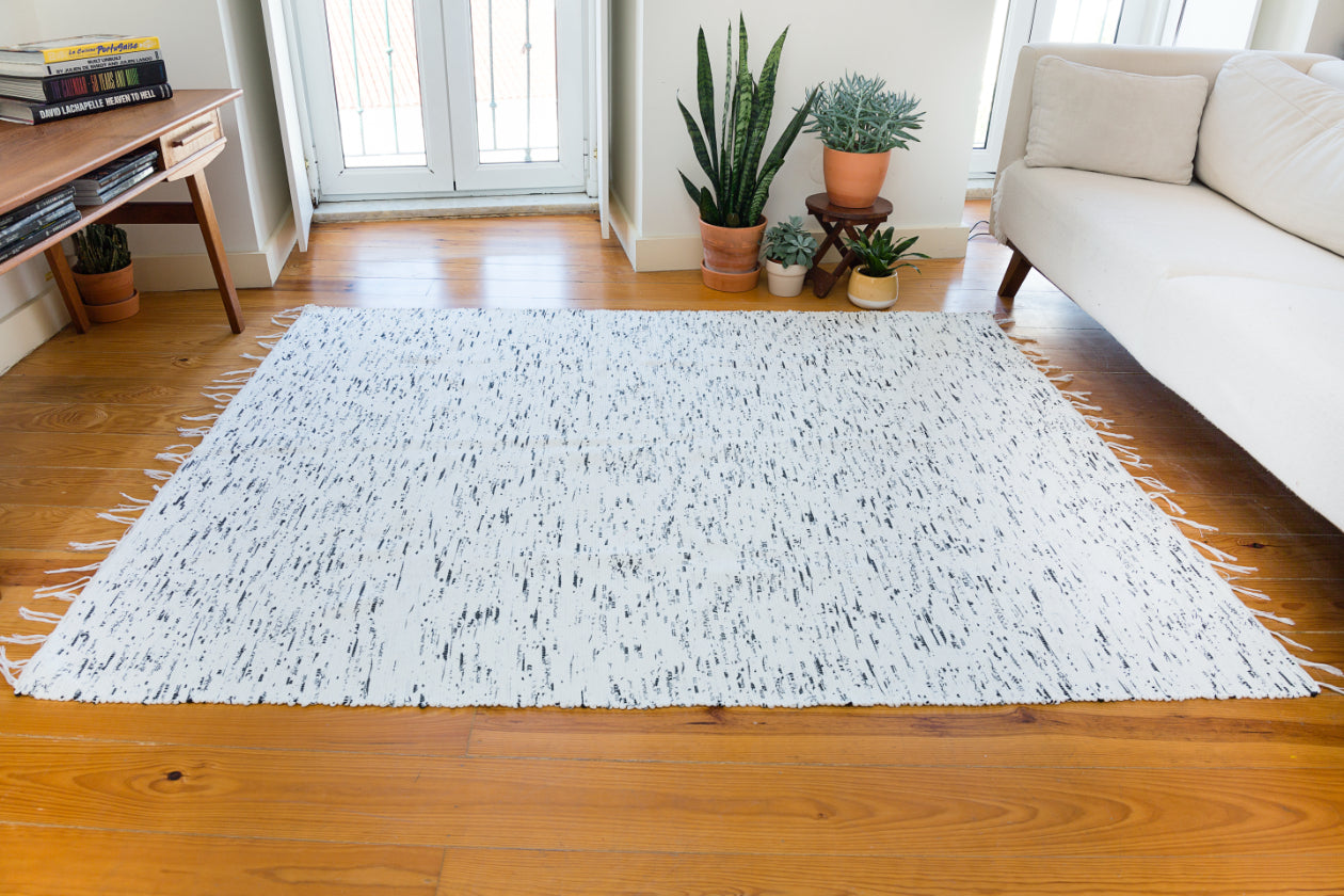 White rug
