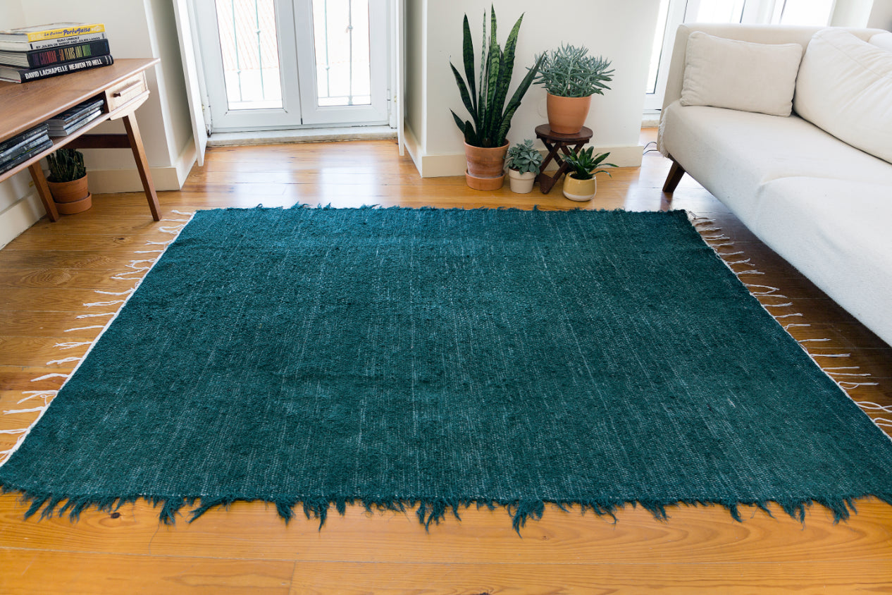 Green rug