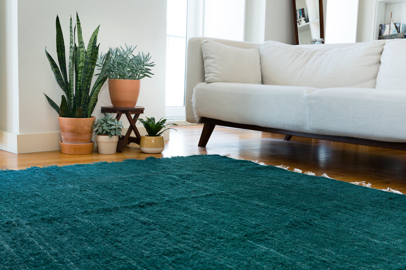 Green rug