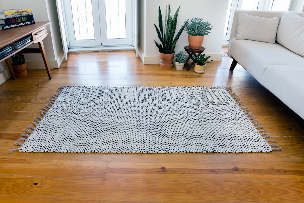 White rug